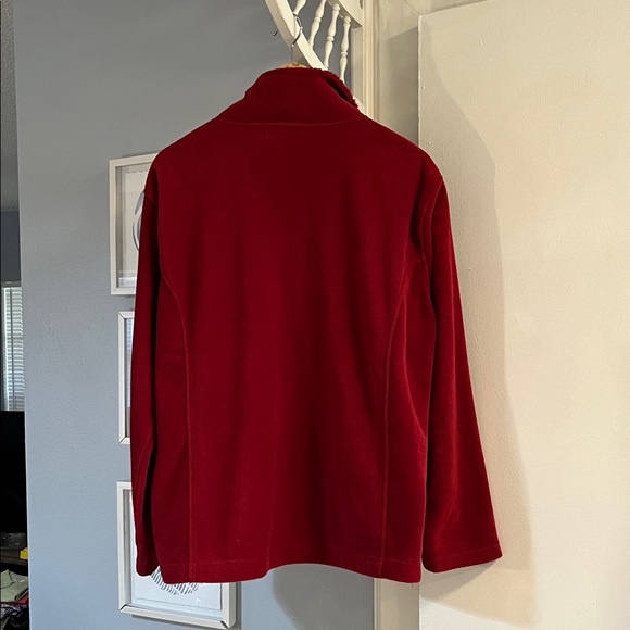 Rebecca Malone Women's Burgundy Full Zipper Front Fleece Teddy Jacket Size XL - Picture 2 of 5